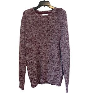 AMERICAN Eagle sweater - burgundy and white MEDIUM TALL